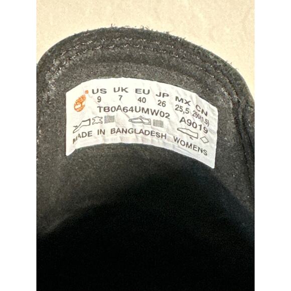 Timberland Allington Heights Clogs Block Heel Leather Black Slip On Size 9 - Picture 9 of 11